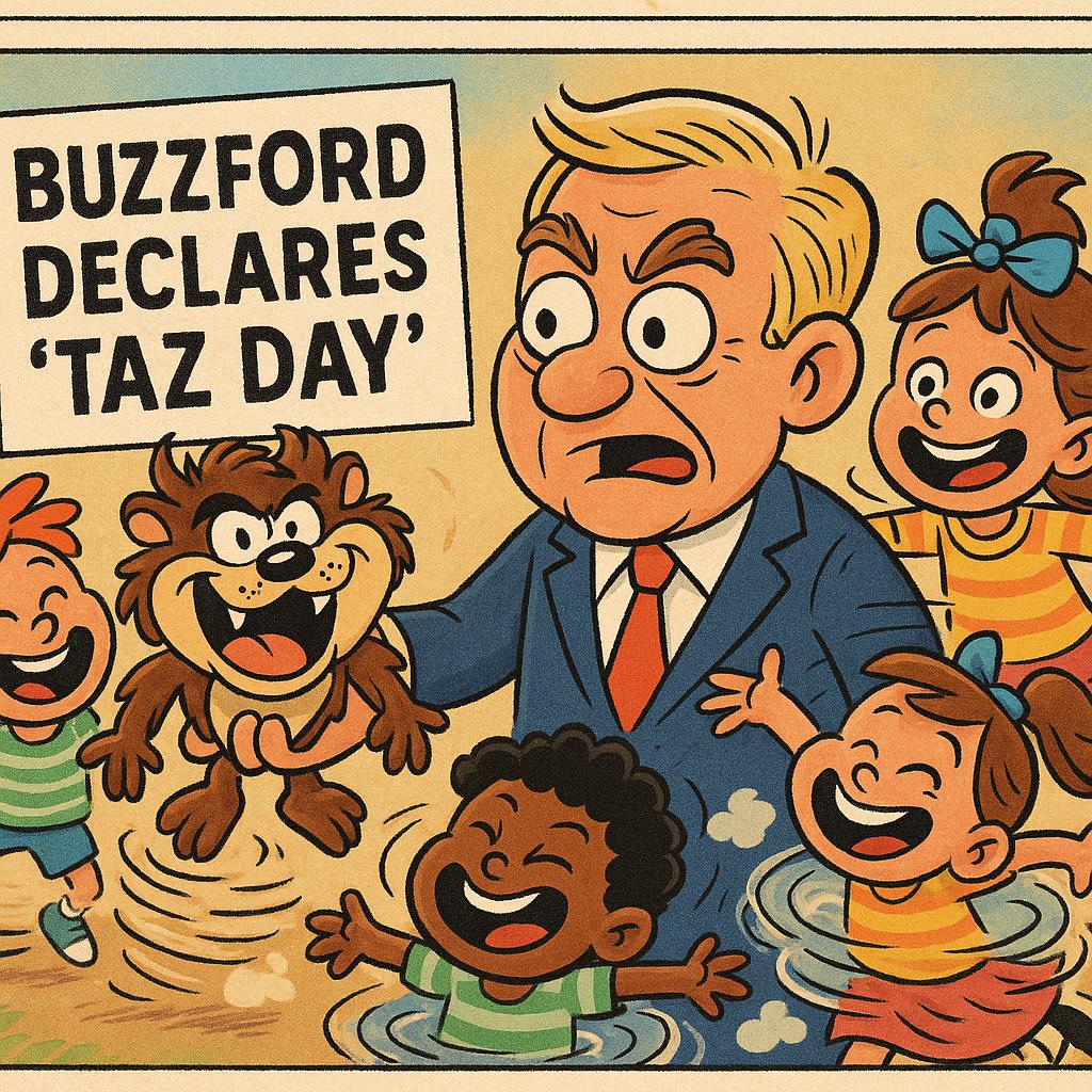 Buzzford Declares “Taz Day” and Nearly Cancels Real Chimpanzees