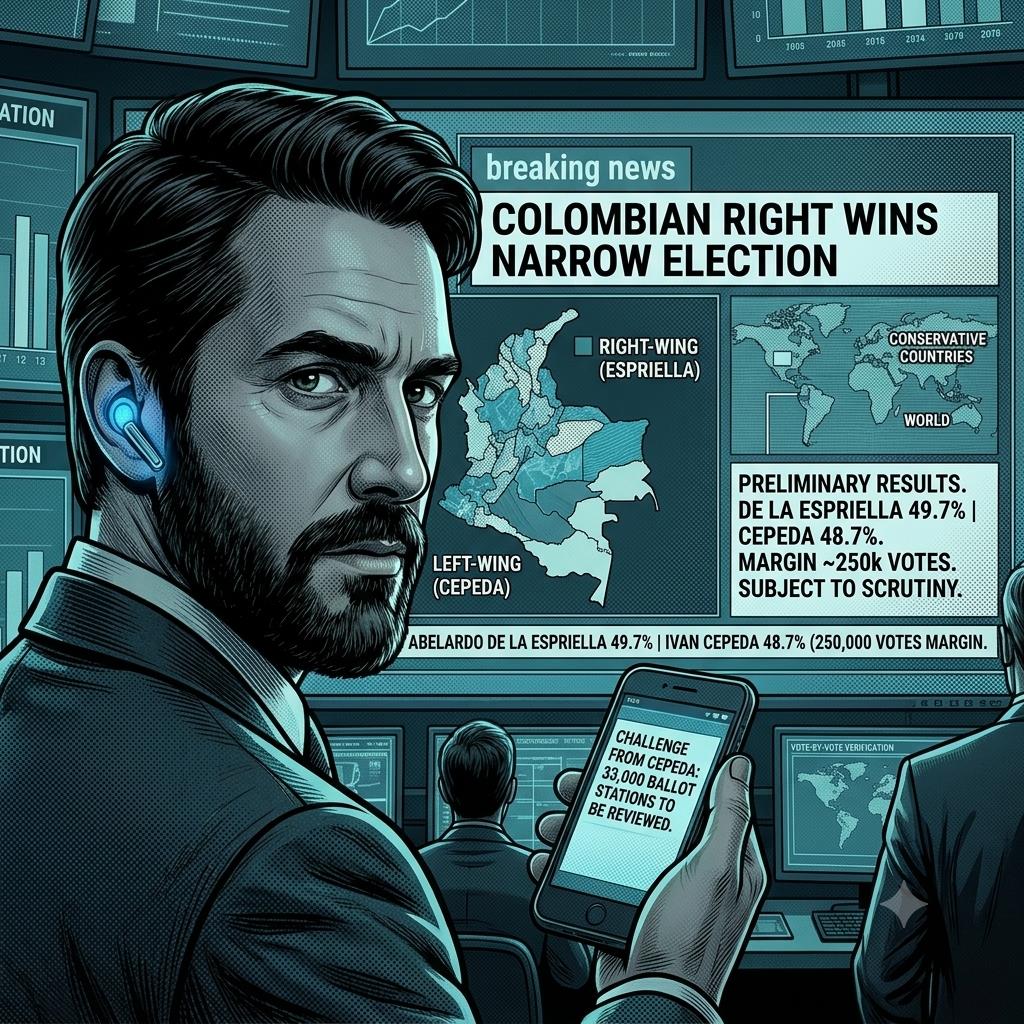 Colombian Right Wins Narrow Presidential Race
