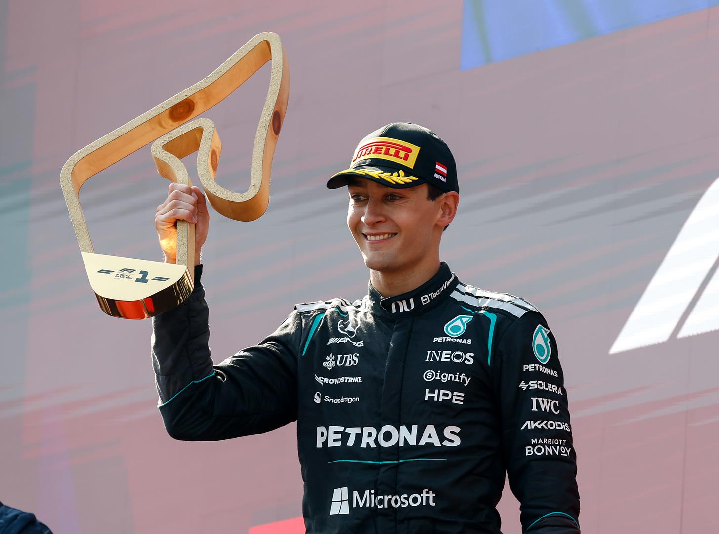 George Russell Holds Off Verstappen To Win Austrian Grand Prix