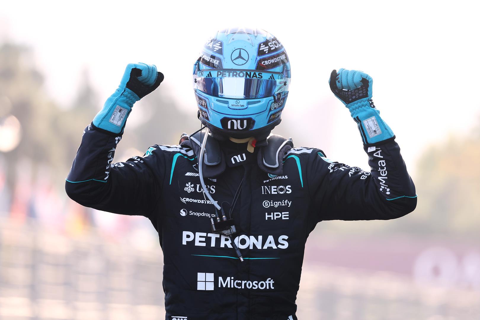 Russell Wins In Baku After Late Verstappen Pressure